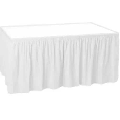 White Table Skirt