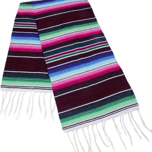 6.75' x 5' Serape Burgundy