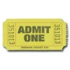 Yellow Admit One Ticket Roll